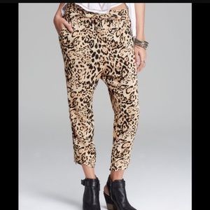 Free People Twisted Leopard Harem Pants